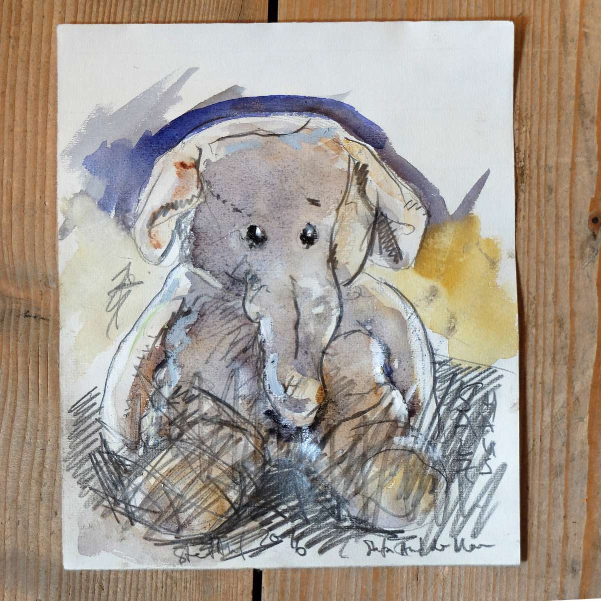Skizze Stofftier Elefant 01