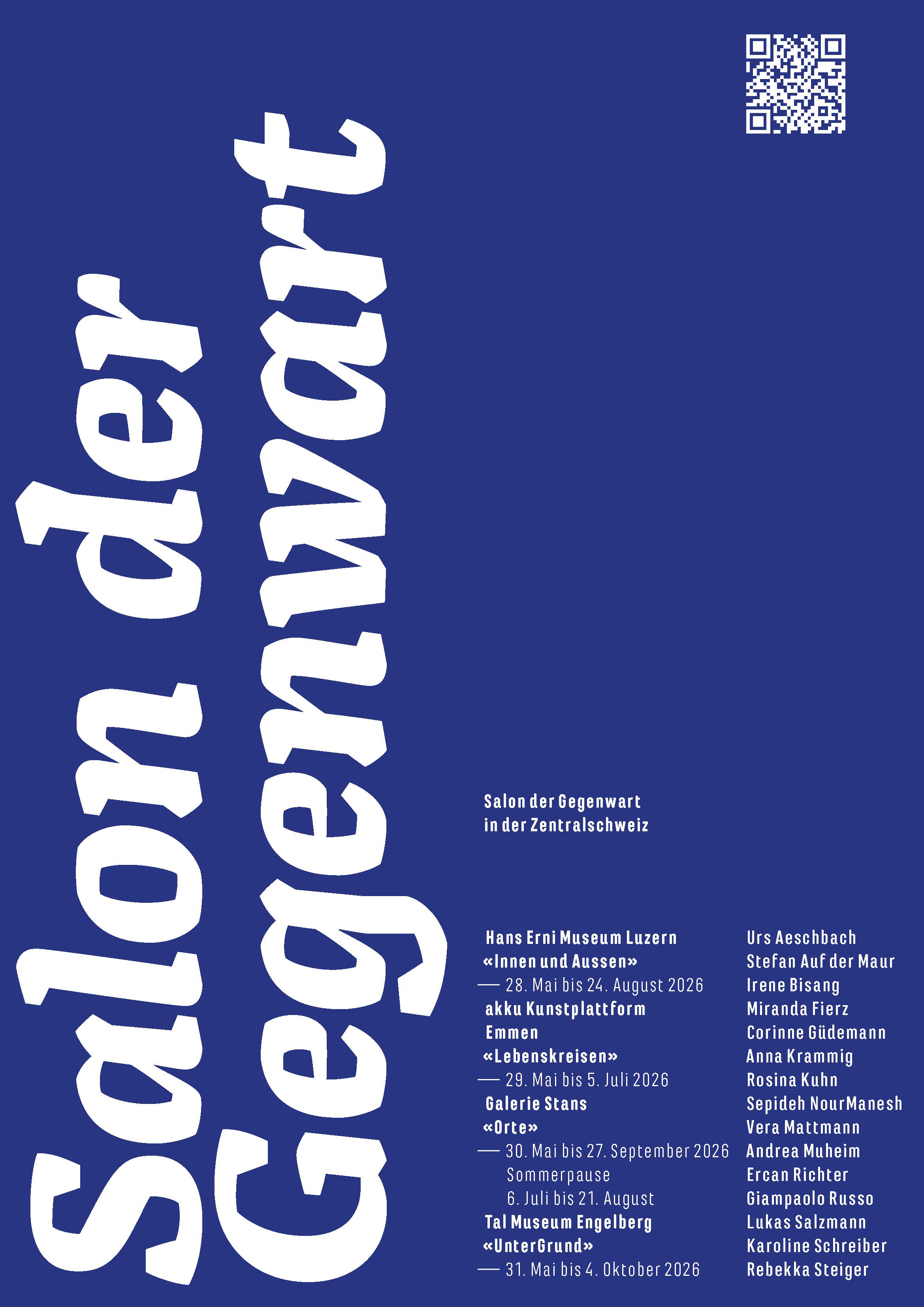 Flyer Salon Der Gegenwart In Der Zentralschweiz 2026 Seite 1